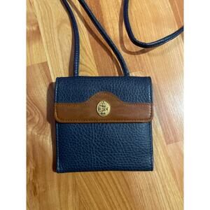 Disney Crossbody Mickey Mouse mini Wallet Organizer Purse  strap blue brown snap